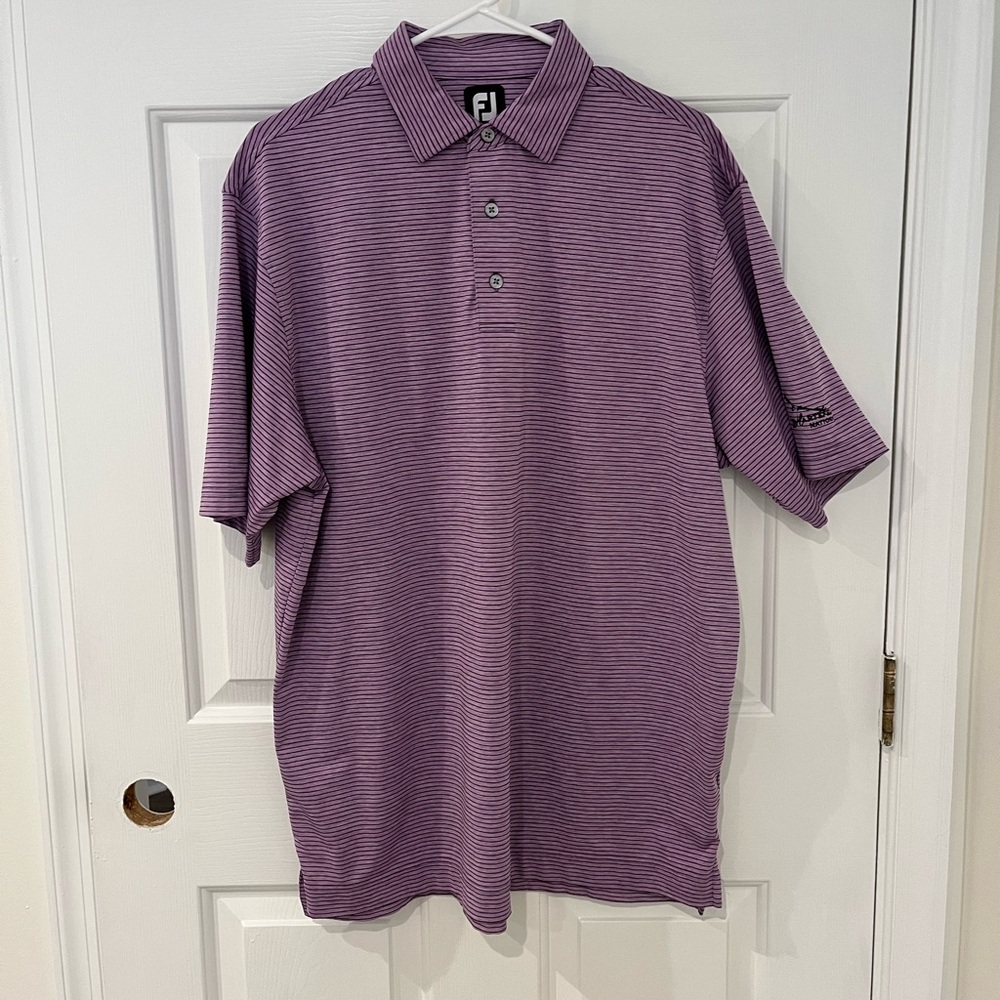 FootJoy Purple Polo Shirt with Textured Knit